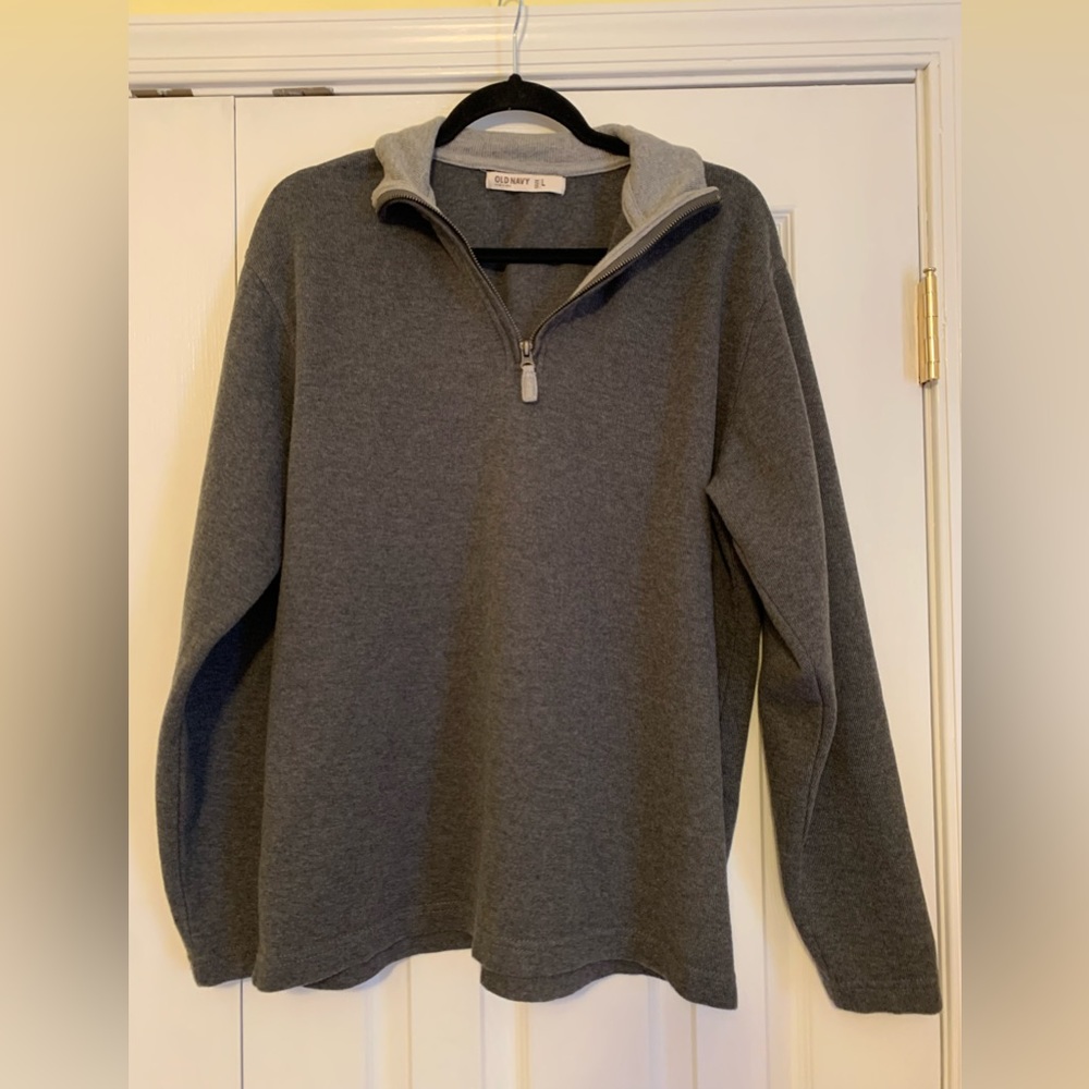 Old Navy quarter zip gray sweater